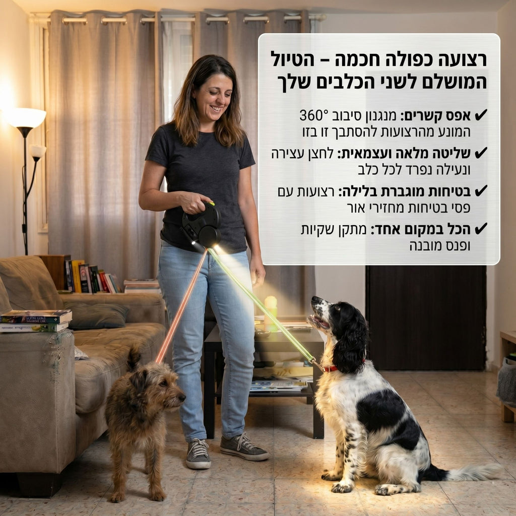 רצועה לשני כלבים