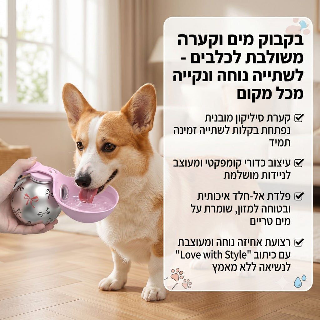 בקבוק מים נייד לטיולים ונסיעות